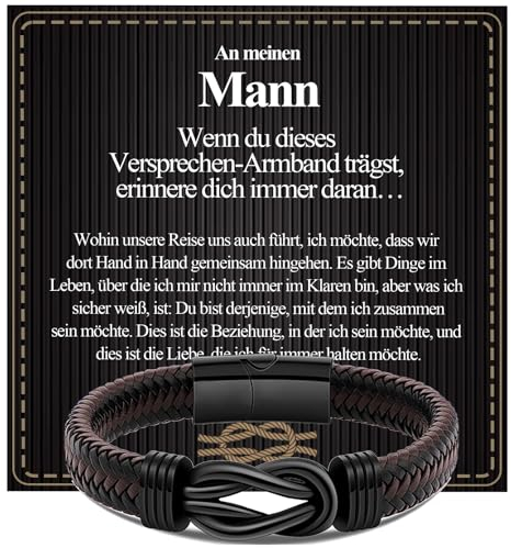 VGWON Armband Herren, Geschenke für Männer, Männergeschenke, Männer Geschenke, Geburtstagsgeschenk Jahrestag Geschenk für Ihn Freund Ehemann 306