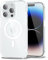 oakxco for iPhone 14 Pro Case Clear Magnetic Compatible with Magsafe, Thin Slim Transparent Non Yellowing, Hybrid Soft Silicone Bumper & Hard Plastic Protective Cover for Women, Clear