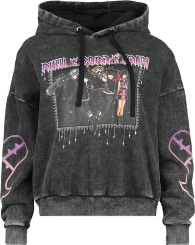 Kingdom Hearts Riku Sora Kairi Frauen Kapuzenpullover schwarz S
