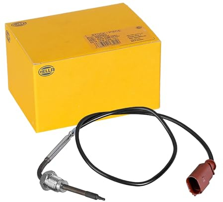 HELLA 6PT 010 376-601 Sensor, Abgastemperatur - 2-polig - geschraubt | 6PT 010 376-601 Kompatibel mit Q7 (4LB)