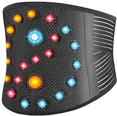 Beheizbare Rückenbandage Mit 25 Magneten Gibt Wärme Zur Linderung Von Schmerzen Im Unteren Rückenbereich Ab
