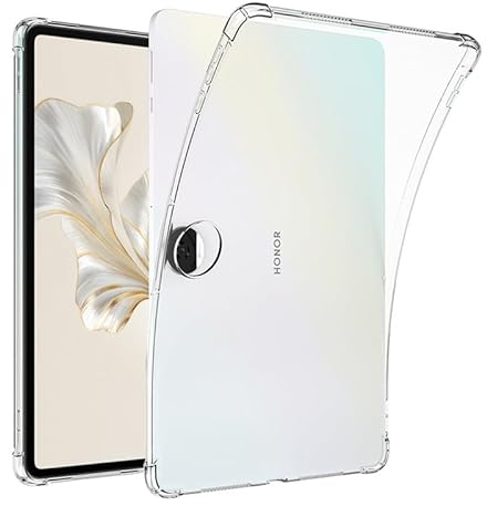 Heioloo Coque pour Honor Pad 9,Ultra Transparent Étui de Protection en Silicone Antichoc avec Coins Renforcés, Clair Mince Souple TPU Bumper Housse