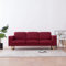 UTSRABFA Balkonmöbel Ecksofa Couchgarnitur Wohnzimmer 3-Sitzer-Sofa Stoff Weinrot Geeignet für Schlafzimmer, Wohnzimmer, Esszimmer, Büro