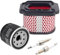 Road Passion 1*Filtri Aria 1WS-14450-00-00 & 1*Filtro Olio 15410-MCJ-000 16097-0002 & 2*Candele di accensione Kit Compatibile con Yamaha MT07 XSR700 TRACER 700
