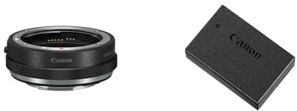 Canon Bajonettadapter EF-EOS R mit Objektiv-Steuerring für EOS R Systemkameras kompatibel mit EF und EF-S Objektiven Schwarz & 9967B002 Akku LP-E17, schwarz
