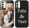 Personalisierte Handyhülle für Samsung Galaxy A34 5G,Personalisiert Hülle mit Selbst Gestalten Foto Bild Text Individuelle Case,Schwarz Silikon Stoßfest Individuelle Case