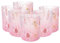 MurArt Bicchieri di Murano Set da 6 bicchieri da 300ml Collezione Tower in vetro soffiato a mano in lavorazione artigianale Made in Italy (Rosa, Bicchiere 6pz)