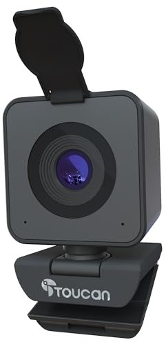 TOUCAN 1080P HD Webcam with Built-in Noise-Cancelling Mic & Privacy Shutter – Wide 90° Angle, Plug & Play USB Video Camera for Video Calls, Streaming, Home Office & Online Classes