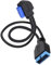 HUHANGGod SATA USB Extension Cable, USB 3.0 Motherboard Front 19 Pin Male to Female Extension Data Cable, USB 3.2 Gen 2 (USB 3.1) Internal Adapter 20 Pin Motherboard Header Panel Cord 10Gbps (Left)