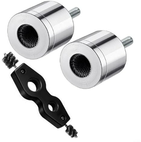 Metal Copper Pipe Cleaner Set 15mm with 4-in-1 Battery Brush Dual Head for Drill Plumbing Cleaning Industrial(15MM)