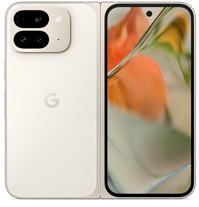 Google Pixel 9 Pro Fold - Unlocked Android Smartphone with Gemini - Advanced Triple Rear Camera System - Foldable Display - Hands-Free Video - Porcelain, 512GB (Renewed)