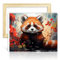 LiHEQING Malen nach Zahlen, Roter Panda, Wanddekoration für Kinder und Erwachsene, mit 3 Pinseln und Acrylfarben für die Eltern-Kind-Zeit, ohne Rahmen (40 x 50 cm)