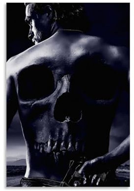 EGLOBICH Poster, Motiv: Sons of Anarchy, TV-Show, Wandkunst, dekorativ, ästhetisch, Leinwandposter, 30 x 45 cm, ungerahmt, Sons of Anarchy