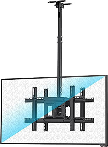 Soporte de techo para TV de doble pantalla para 24 televisores LED de 55 pulgadas, soporta hasta 132 libras máx. 600 x 400 mm, VESA multifuncional