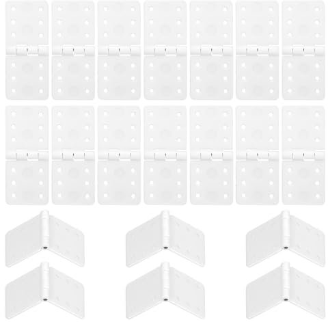 20 Pcs Nylon Hinges, Remote Control Aircraft Hinges RC Plane Parts for Fixing Nylon Small Hinges Fixed Wing Model Airplane Square Loose-Leaf