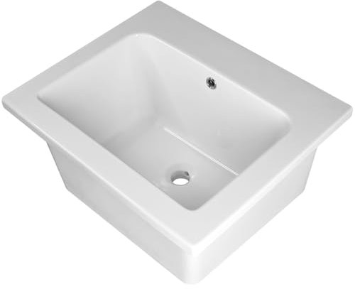 Lavabo lavabo pilozzo cerámica 60 x 51 YORK TODA BAÑERA PARA TOP O MUEBLE DE ENCAJAR O INSTALACIÓN CON SOPORTES TAMBIÉN EN EXTERIOR IDEAL PARA MOBILE