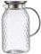 Pichet à jus de 1,9 L avec couvercle en acier inoxydable, cruche en verre, bouteille d'eau en verre résistante à la chaleur pour jus et lait