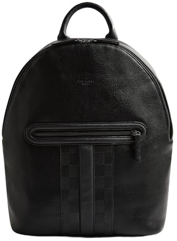 Ted Baker Rucksack Laptoprucksack mit Laptopfach Waynor House Check PU Backpack Black schwarz