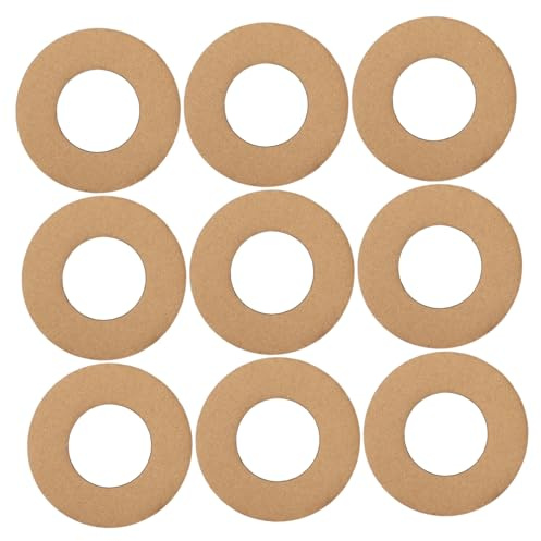 11 Stück Papierkreis Kranzrohling für Selbstgemacht Dekoration Halloween | Khakifarben, Rundes Papiermaterial, Formstabil, Geeignet für Wohnzimmer, Bastelmodelle und Saisonale Gestaltung
