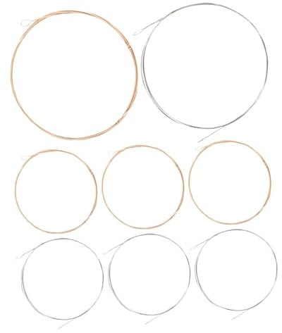 LOLIPPYY 8pcs Mandolin Strings Phosphor Mandolin Replacement Strings for Light Gauge Parts