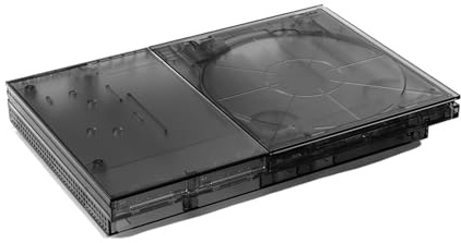 Custodia Sostitutiva For Console Di Gioco Traslucida Nera E Viola - Compatibile Con Bitfunx - Compatibile Con PS2 Slim(9XXXX BK)