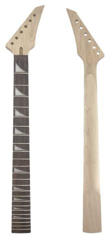 Conboxus Electric Guitar Neck 24 fret 25.5 inch Maple Rosewood Fretboard Guitar Neck Floyd Rose Locking Nut Cool Inlay Bolt on heel