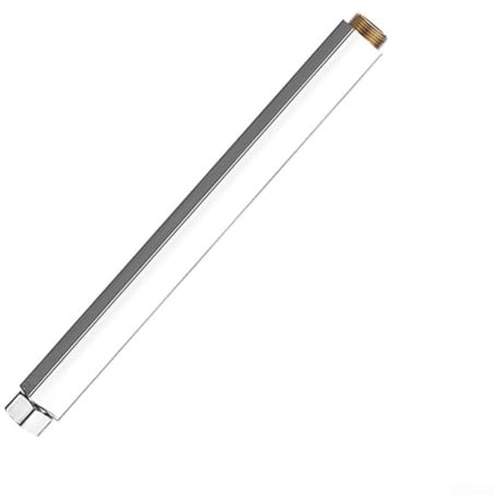 Square Extension Tube For Shower Faucet 30cm Extra Extend Tube 25mm Interface(Chrome)