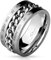 beyoutifulthings BIBELVERS Ketten-Detail Band-Ring Chirurgenstahl 316L Verlobungs-Ring Partner-Ring Trau-Ring Silber Schwarz Gold 47(15)-75(24)