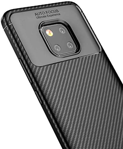 AVANA - Cover per Huawei Mate 20 Pro, flessibile, sottile, in silicone TPU, antigraffio, in fibra di carbonio, effetto carbonio