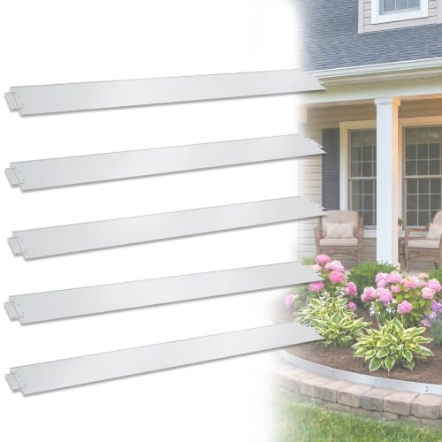 Froadp 20m Bordures de Jardin Plate-Bande de Galvanisé Métal Bordures de Pelouse pour Jardin Conception Plantes Légumes Herbe Floral en Croissance(100x18cm)
