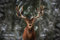 Muralo Fototapete Tiere 180 x 270 cm Vlies Tapete Wandtapeten Hirsch Wald Bäume Wohnzimmer Schlafzimmer Moderne Wandbilder XXL Tierweld Landschaft Panorama Natur Wand Dekoration