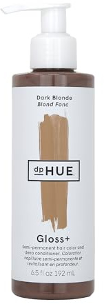 dpHUE Gloss+, Dark Blonde - Boosts Fading & Faded Hair Colour - 8-12 Applications per Bottle - Lasts Up to 8 Washes
