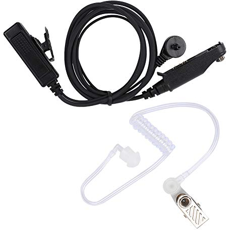 VBESTLIFE Kopfhörer für Funkgerät, Bequeme Ohrstöpsel Luftleitung Ohrhörer Headset Walkie Talkie Kopfhörer mit PTT-Taste für UV-9R