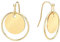 THIORA Plättchen Ohrringe Damen | Edelstahl | Minimalistisch Hängend | Ohrhänger Rund Kreis (Gold)