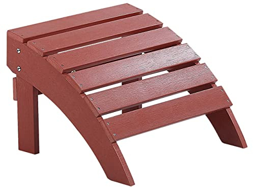 Moderner Fußhocker aus Kunstholz in Rot für Muskoka Gartenstuhl Adirondack