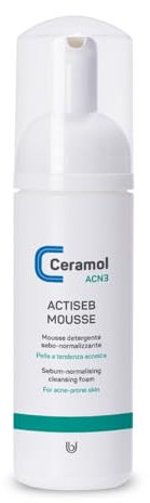 Ceramol Actiseb Reinigungsmousse für Gesicht und Körper für Akne Haut, 150 ml