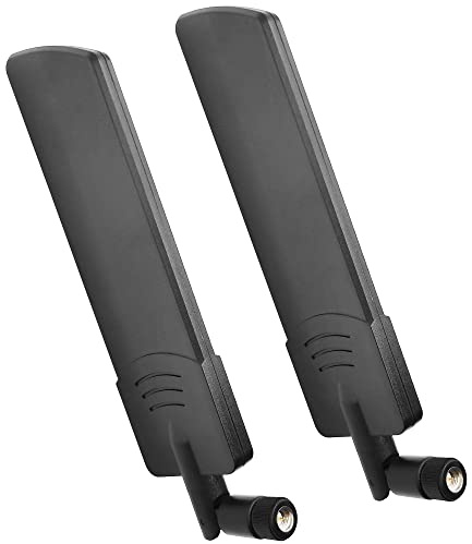 4G LTE Antenna 10dbi 600-6000MHz 3G 4G LTE Universal Wide Band Omni Directional Paddle Antennas with SMA Male 2 Pcs