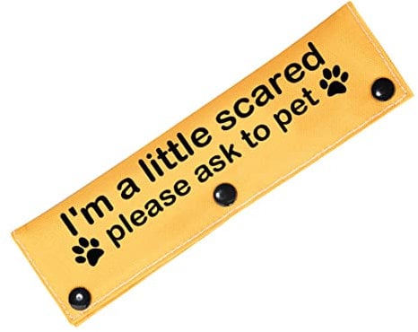 Scared Dogs Leash I'm a Little Scared Please Ask to Pet Dog Leash Wrap Anxious Dogs Gift (I'm a Little S-cared-D)