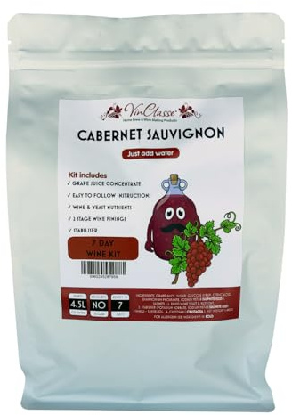 VinClasse Cabernet Sauvignon 6 Bottle - 7 Day - Wine Ingredient Kit