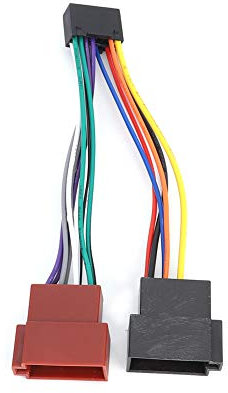 Bediffer Adaptateur de Connecteur de Faisceau ISO, Cable Adaptateur Faisceau ISO Autoradio, 16 Broches Adaptateur de Faisceau de Câblage ISO Compatible avec NC,Terminaux et