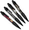 DV DESIGN Lot de 4 stylos à bille noirs à tambour – Kit d'instruments de musique pour amis, garçons, filles, hommes, femmes, stylo à thème #79334