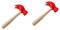 Toyvian Kinder Hammer Plastik Holzhammer Spielzeug 2 Rotes Werkzeug Klaue Handgefertigt Hammer Süße So Ob Schlägel Simulation Pullover Schokolade Plüsch + Hammer Für Kind