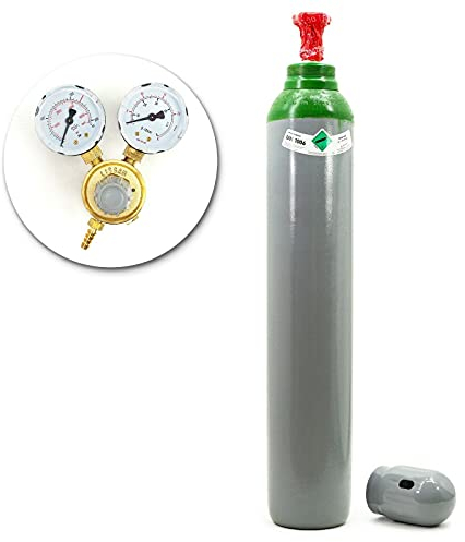 Bouteille de gaz avec réducteur 4,8 argon pur (100%) gaz de soudage 10 litres TIG/WIG MIG 2,1m3