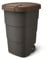Prosperplast Wheeler Poubelle universelle en plastique avec roues et couvercle 95 l (marron)