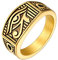PROSTEEL Ägyptischen Horusauge Ring für Männer 18k vergoldet Herren Ring mit Udjat-Auge Größe 64 Biker Motorradfahrer Fingerring Modeschmuck Accessoire