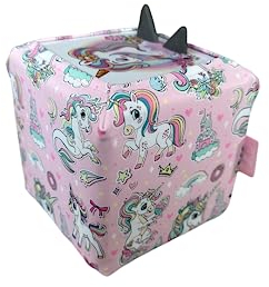 Lianda Toniebox Cover für Deine Toniebox,Tonie Hörfiguren Aufbewahrung, Tonie Tasche, Transporttasche, toniebox starterset, Kindergepäck (Pink Unicorn)