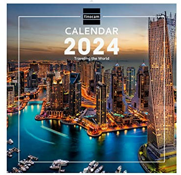 Finocam - Calendar 2024 International Wall Images January 2024 - December 2024 (12 Months) Traveling International