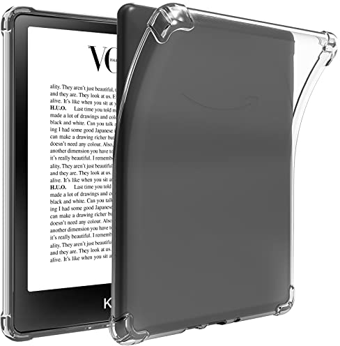 TQQ Étui pour Kindle Paperwhite 6.8 (11ème génération 2021)&Coque Kindle Paperwhite avec édition Signature, Ultra Doux, Flexible, Transparent TPU Peau Case pour Kindle Paperwhite