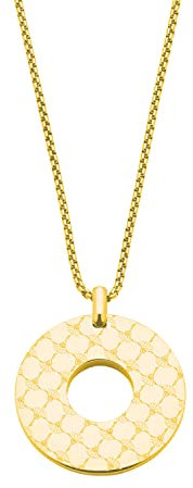 Joop! Damen Echtschmuck Kette mit Anhänger, Halskette Edelstahl IP gold