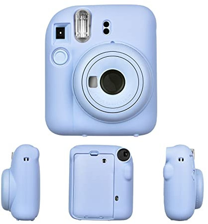 HIYQIN Silicone Protective Case Compatible with Fujifilm Instax Mini 12 Instant Camera, Instax Mini 12 Silicone Cover Give Comfortable Grip to Your Mini 12 - Blue